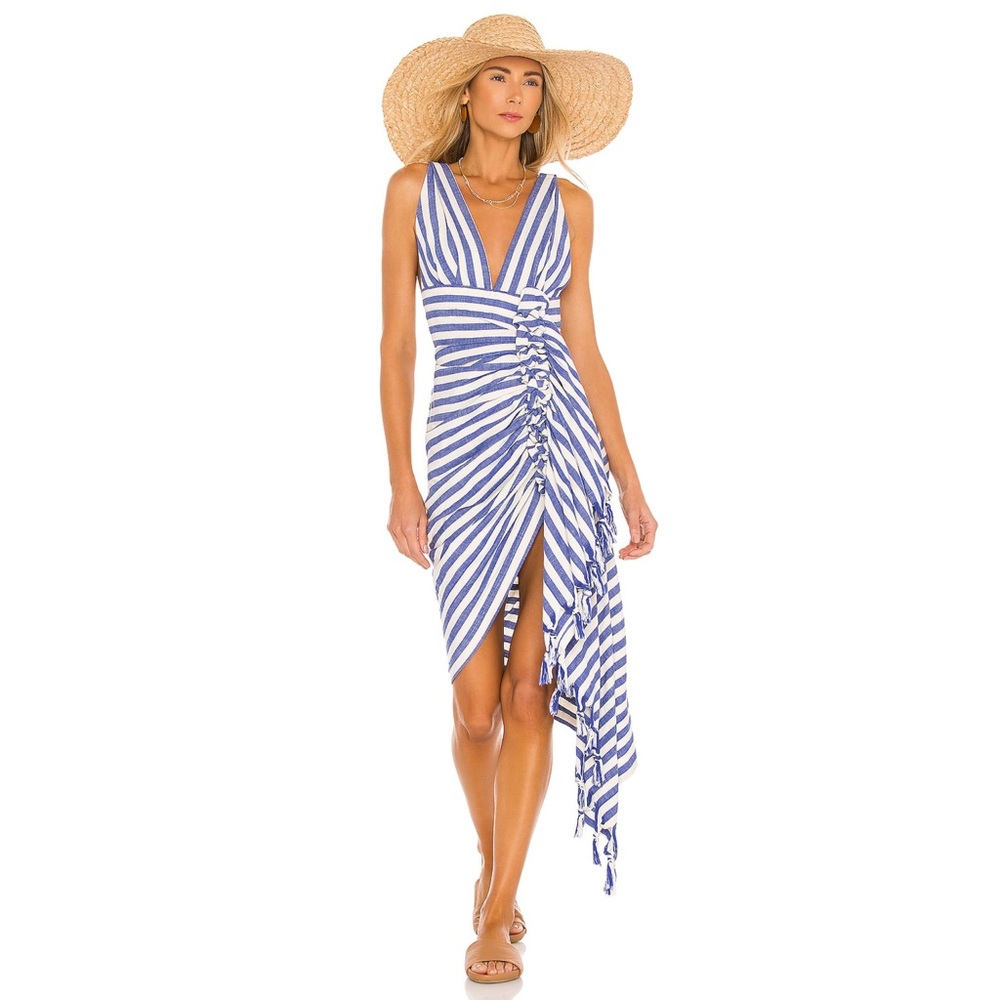 Just BEE Queen Tulum Dress in Royal and Cream